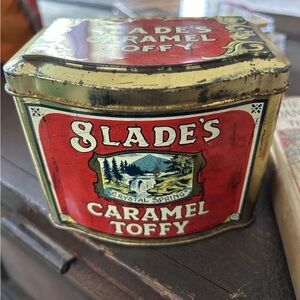 Vintage Slade’s Caramel Toffee Tin – The Royal Toffee Works Dewsbury England